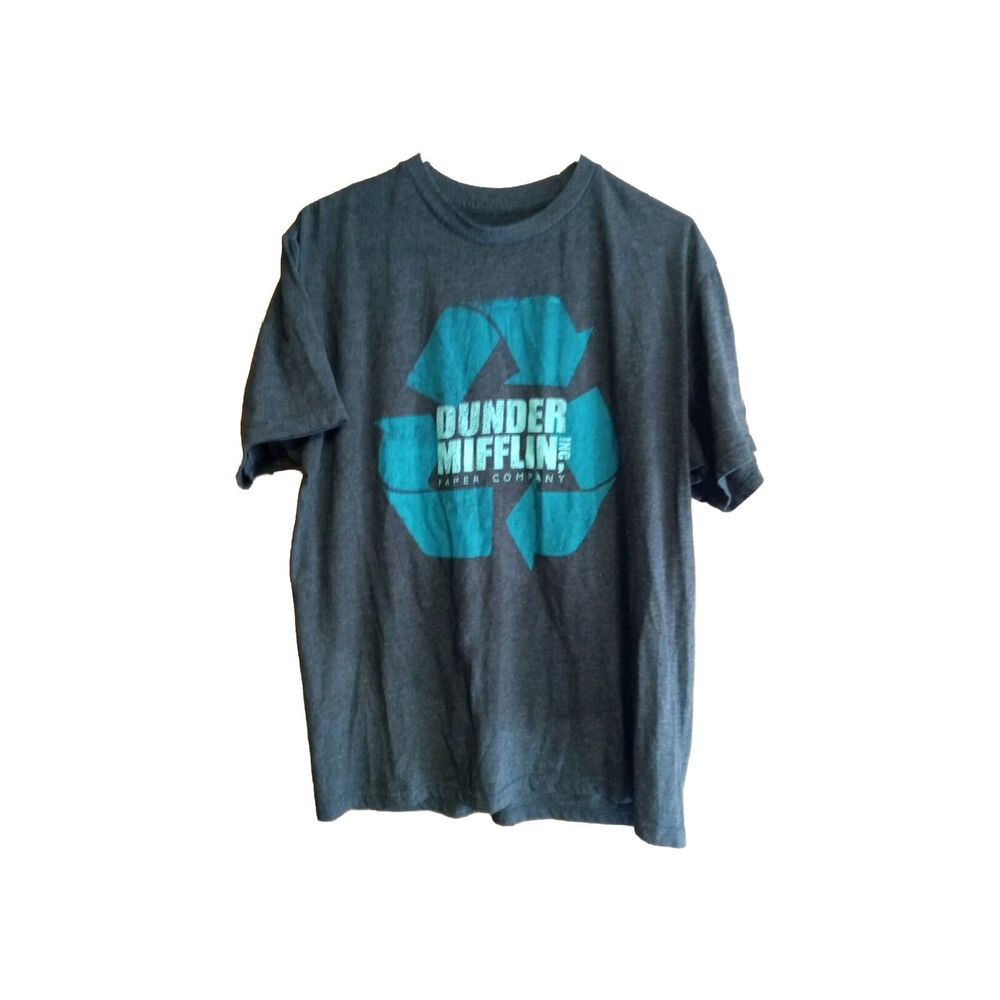 The Office Dunder Mifflin Paper Company Recycle Symbol Shirt Men's Size Large
